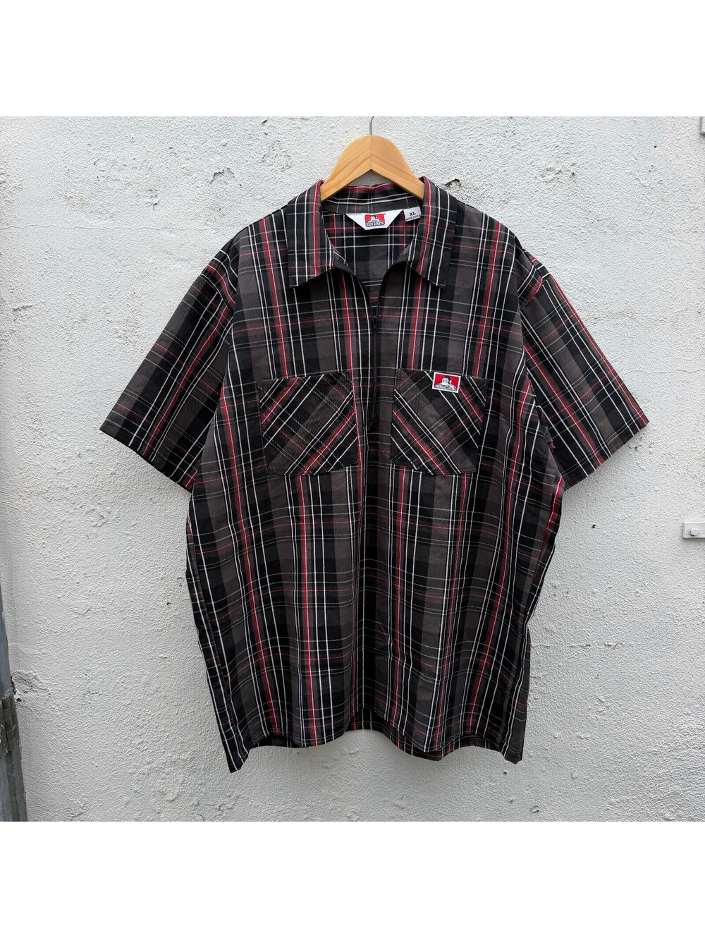 Vintage 90s Ben Davis Plaid 1/4 Zip Pullover Shirt